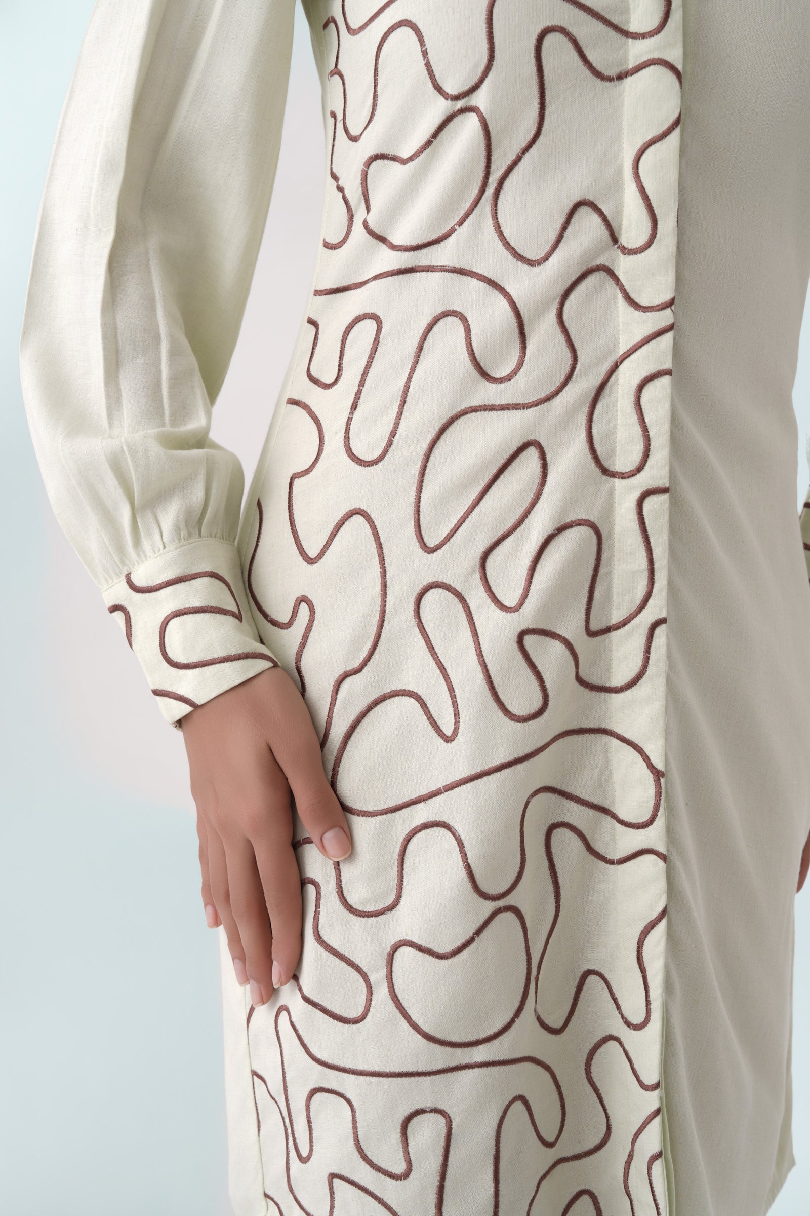 Embroidered Shirt Dress