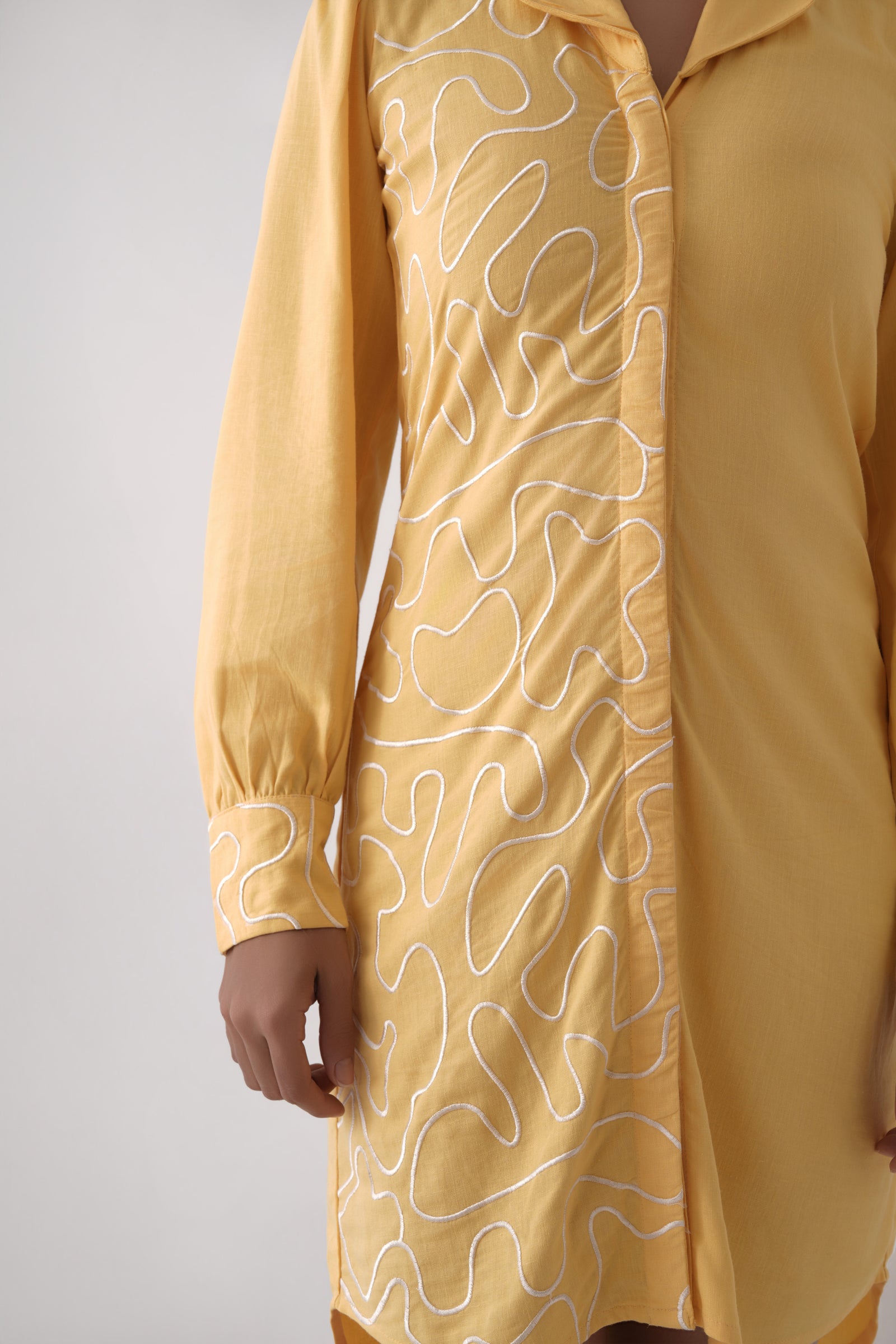 Embroidered Shirt Dress