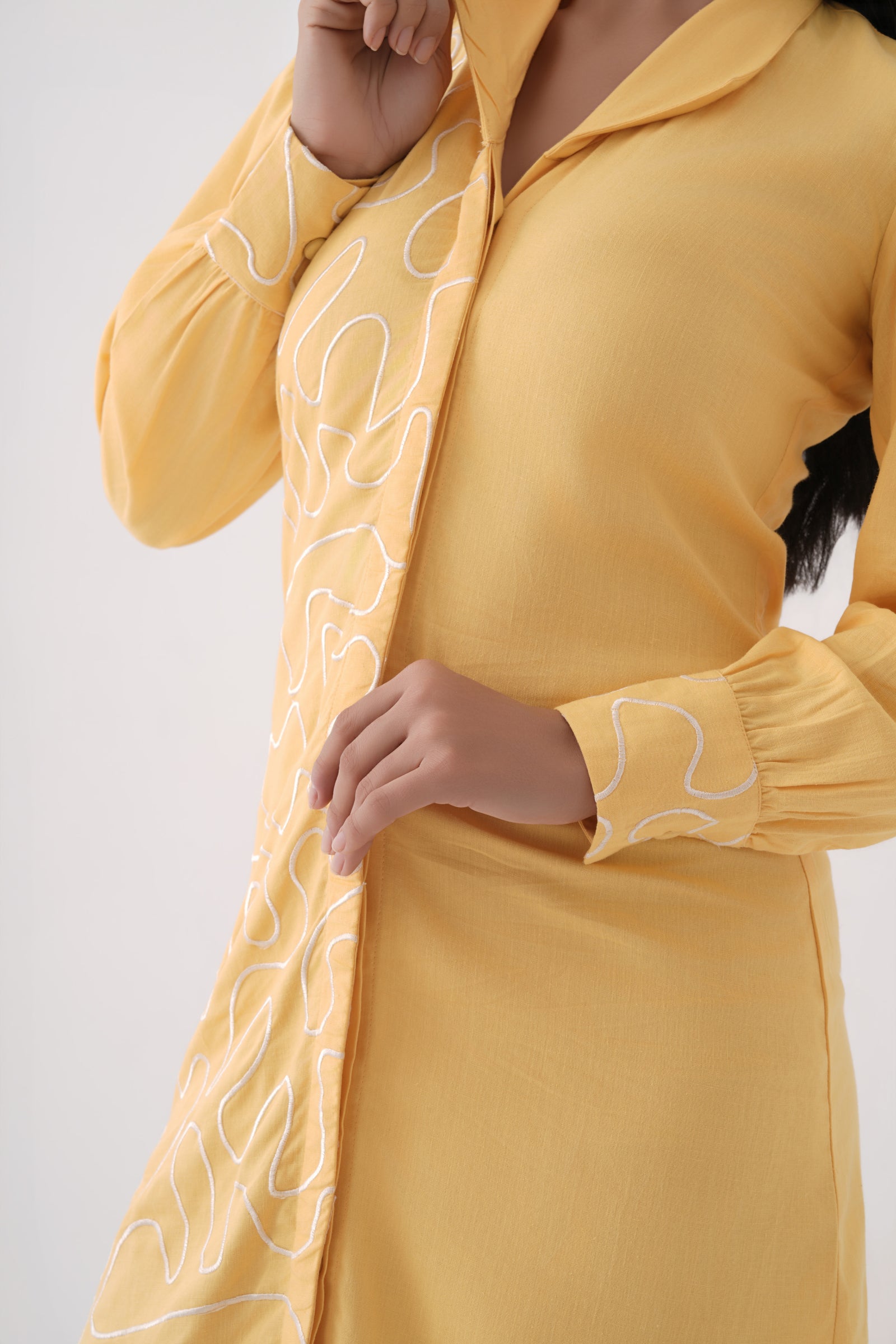 Embroidered Shirt Dress