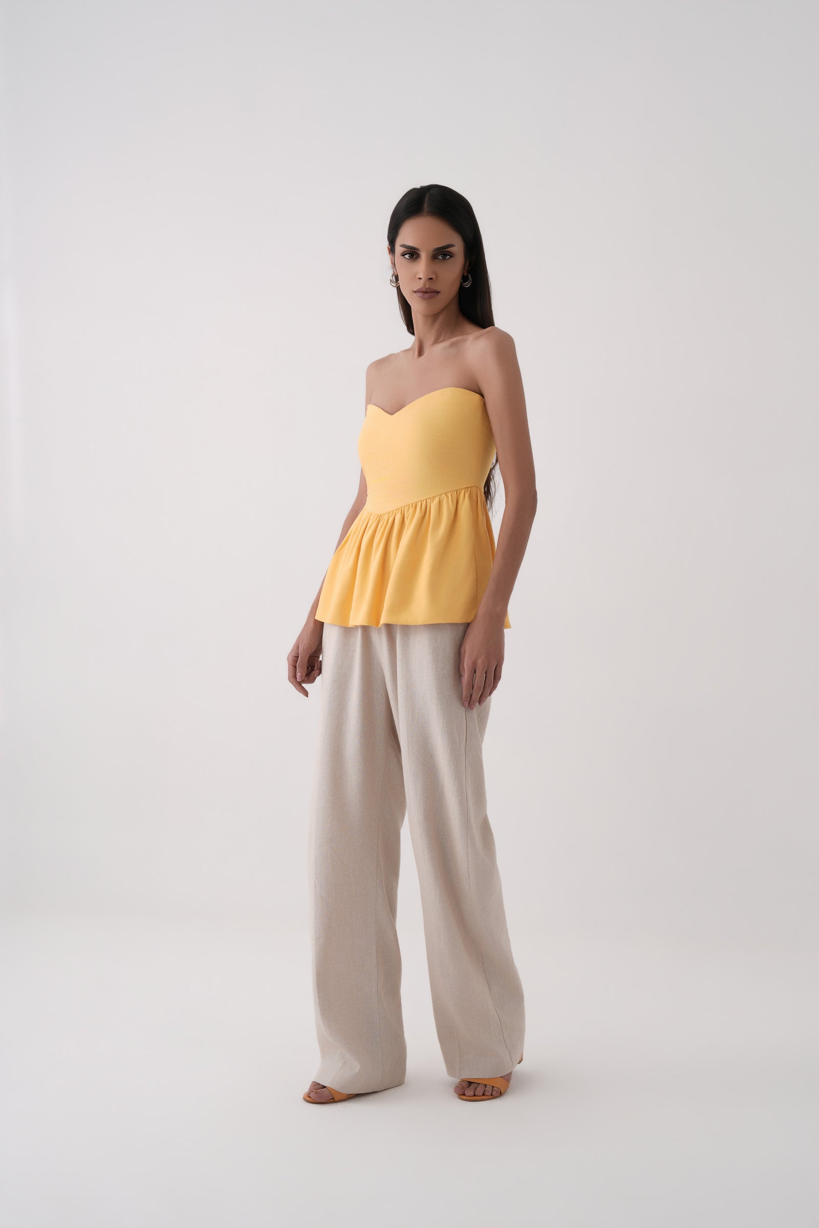 Bubble Hem Peplum Top
