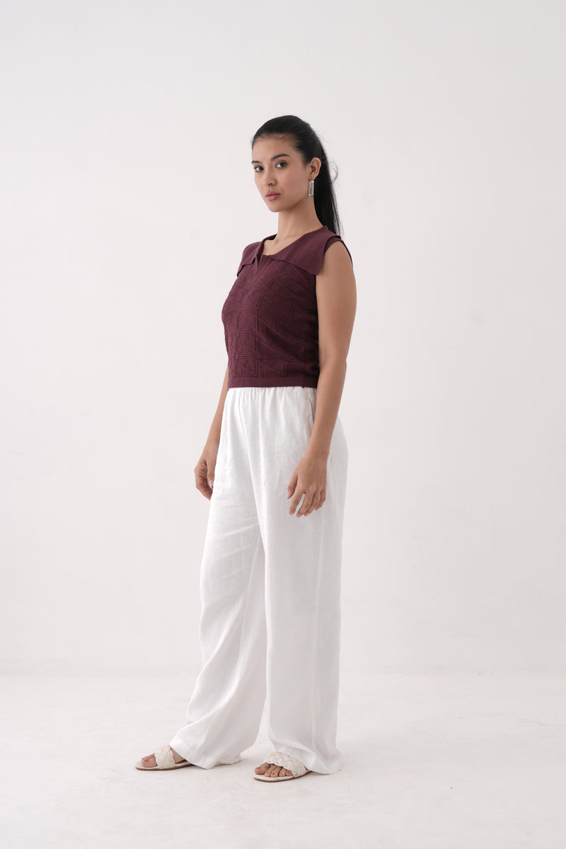 Stylized Knitted Polo T-shirt