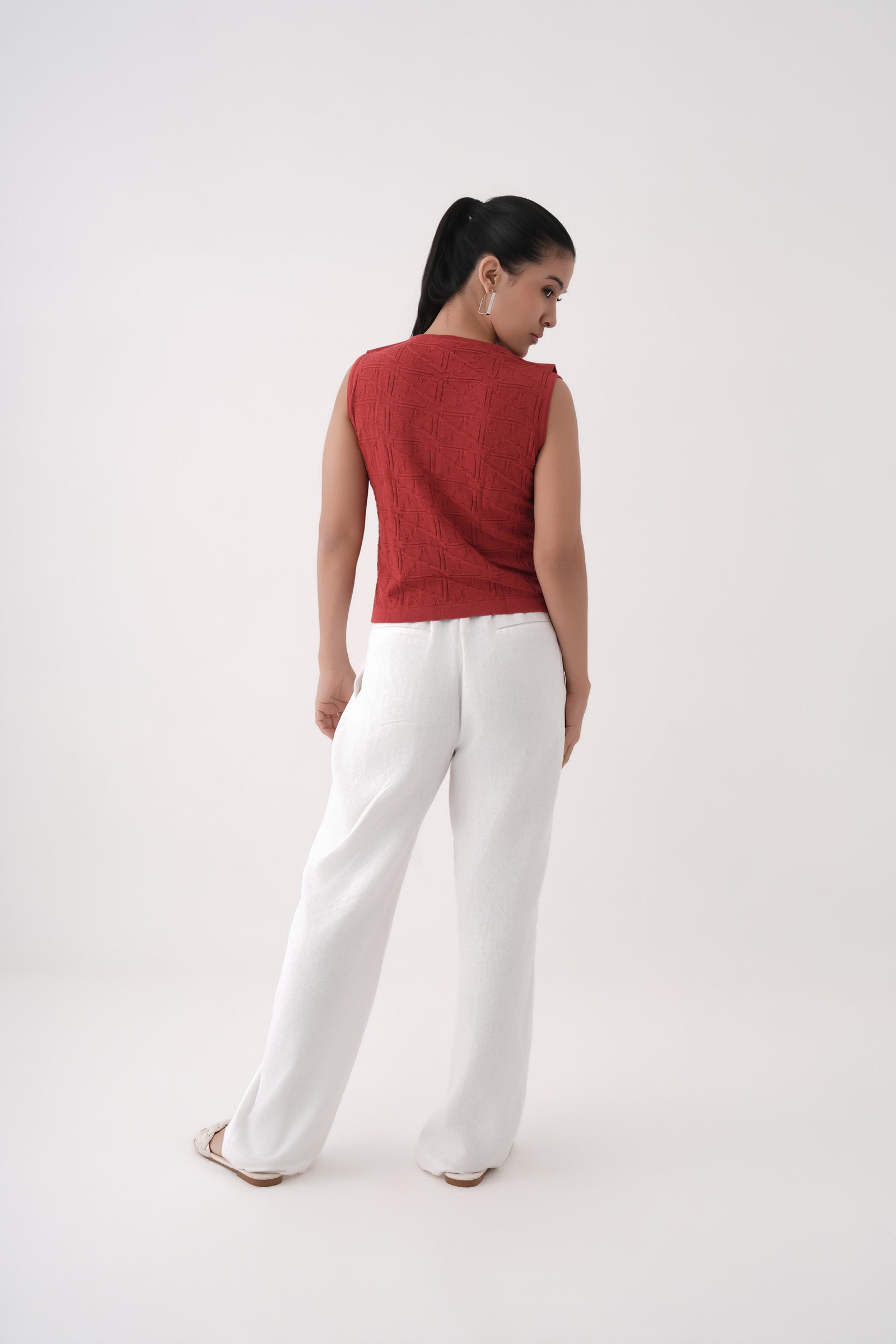 Stylized Knitted Polo T-shirt