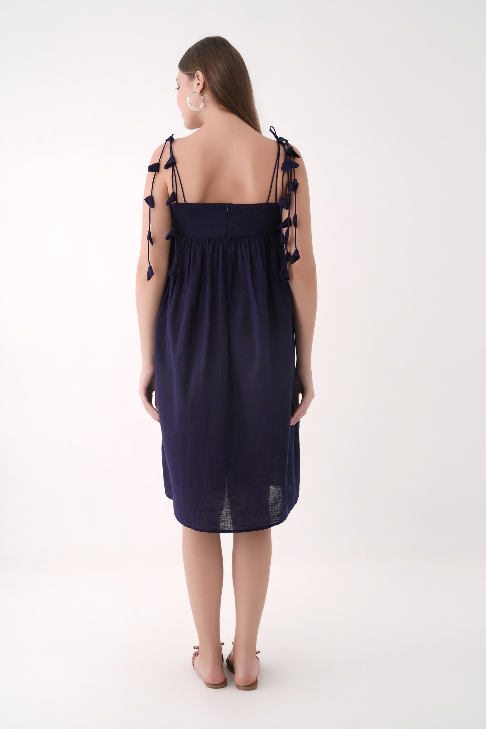 Tassel Straps Midi Dress