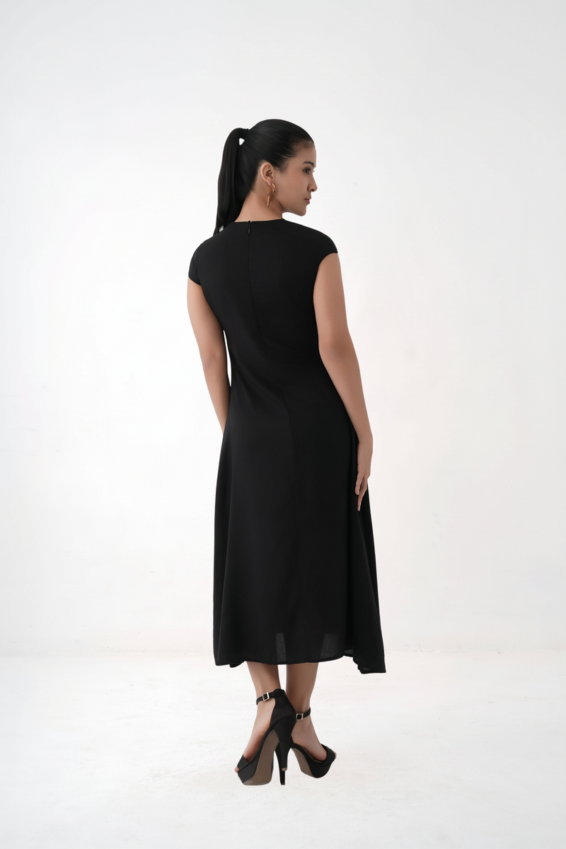 Asymetrical Panel Maxi Dress