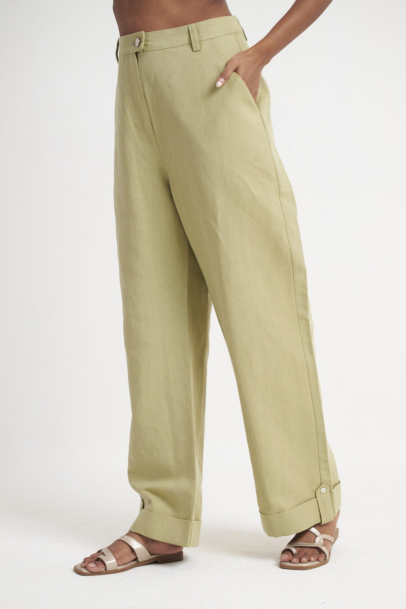 Cuffed Hem Tailored Trouser