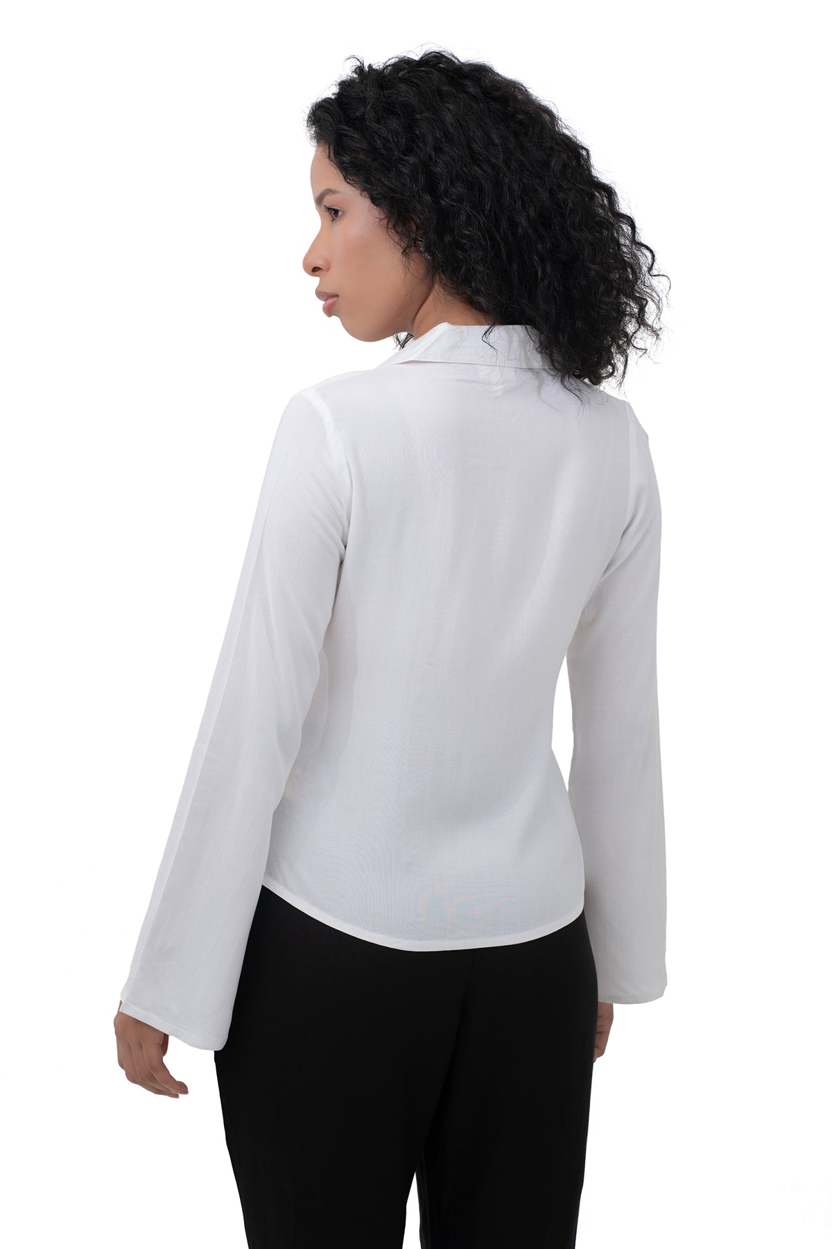 Zykaz Asymmetrical Placket Shirt in Bright White