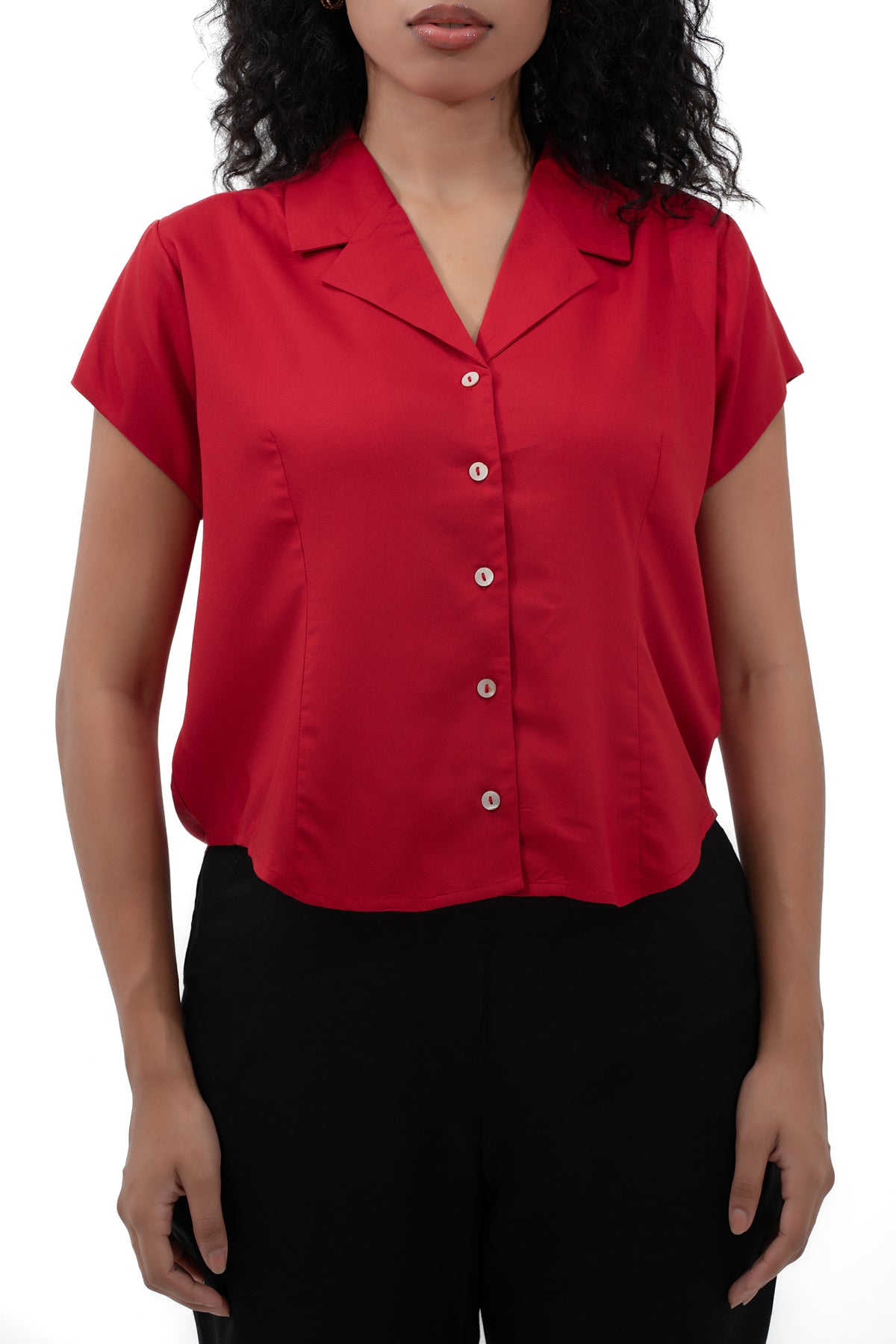 Zykaz Cuban Collar Shirt in Eqestrain Red