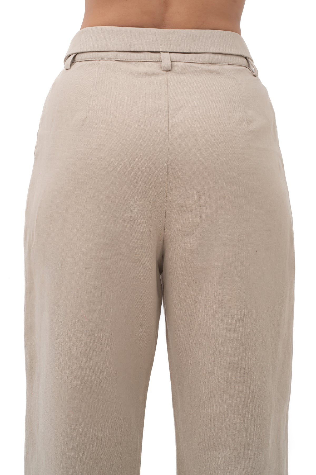 Zykaz Collared Waist Trouser in White Onyx