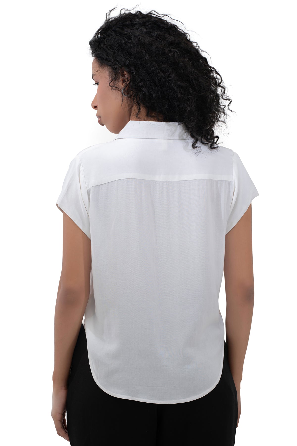 Zykaz Cuban Collar Shirt in Bright White