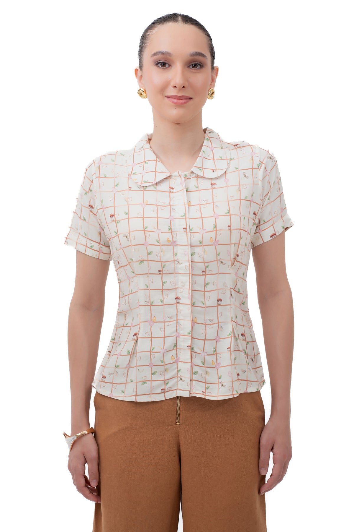 Zykaz Peter Pan Collar Shirt in Gardenia