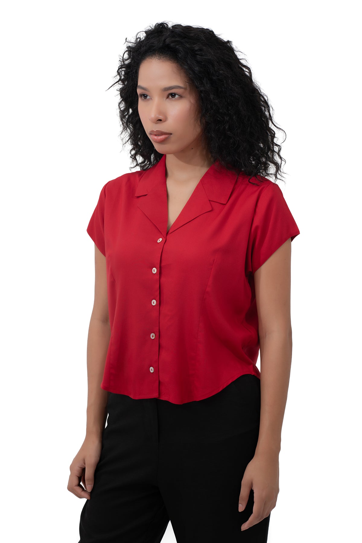 Zykaz Cuban Collar Shirt in Eqestrain Red
