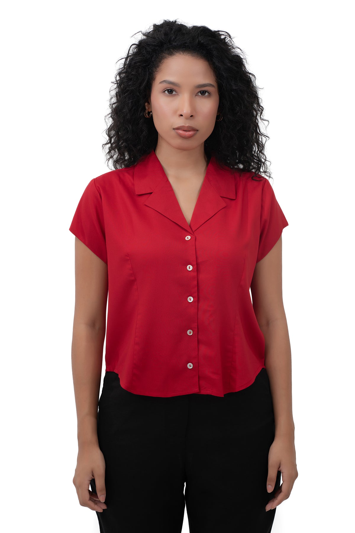 Zykaz Cuban Collar Shirt in Eqestrain Red