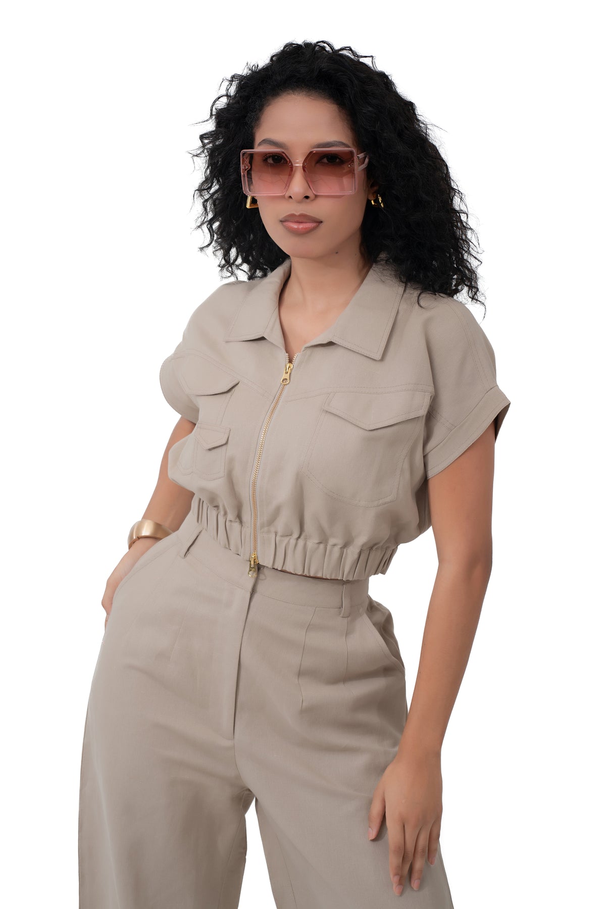 Zykaz Urban Muse Co-ord Set in White Onyx