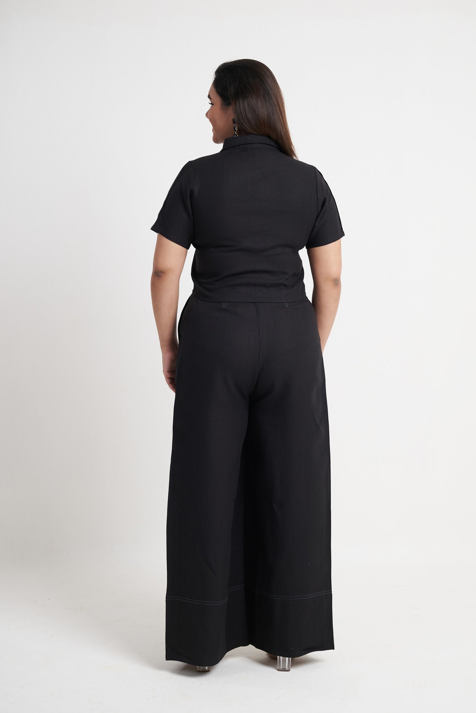 Utility co-ord set for women in black back view
