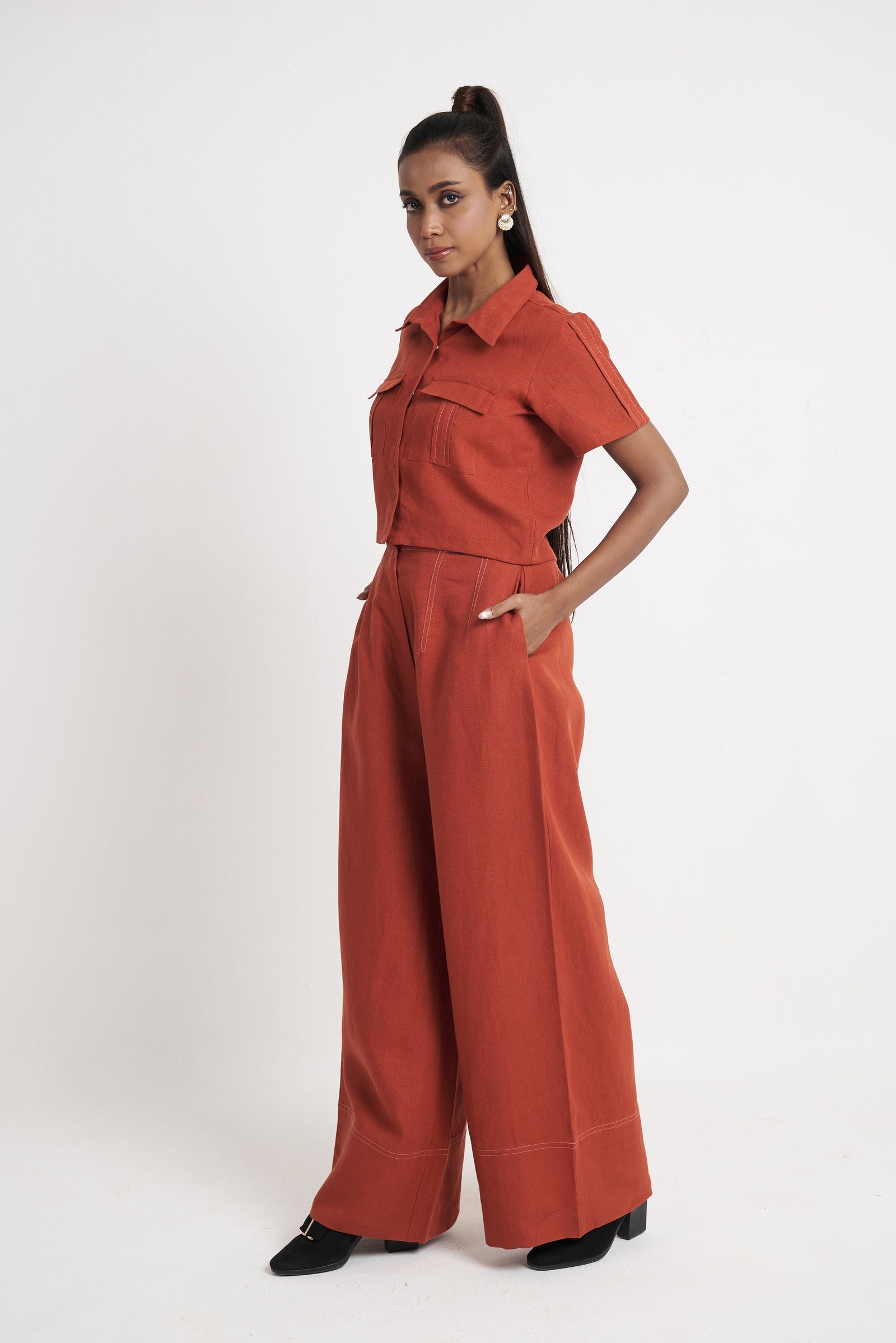 Utility co-ord set for women in picante side view