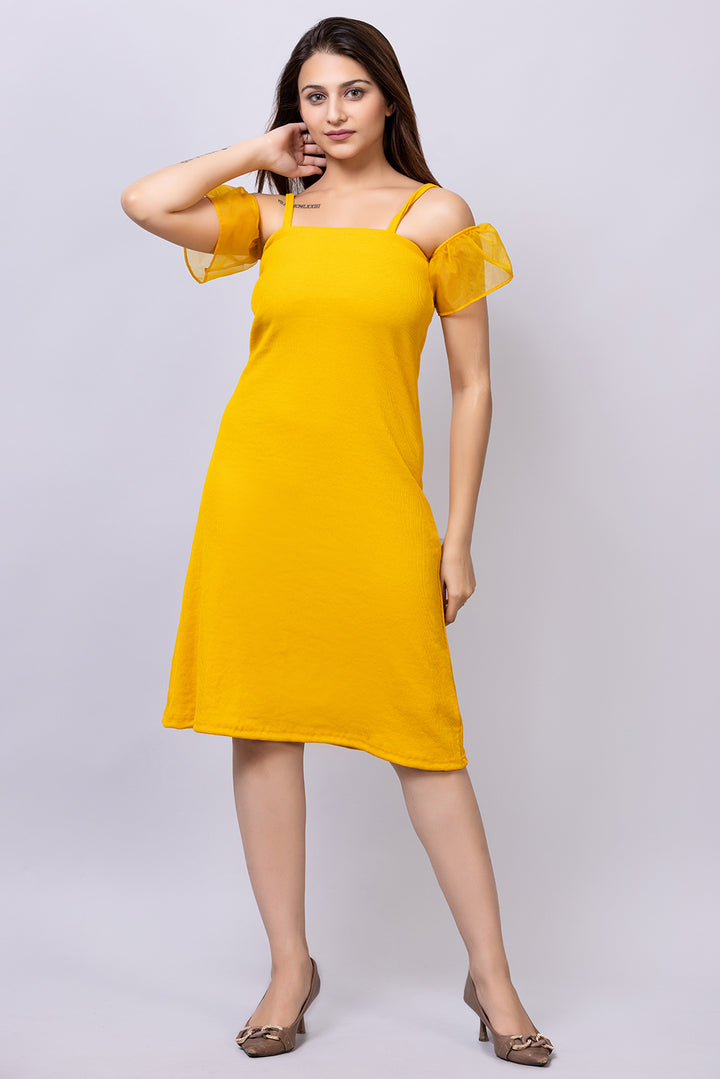 Ribbed umbrella dress#color_mellowyellow