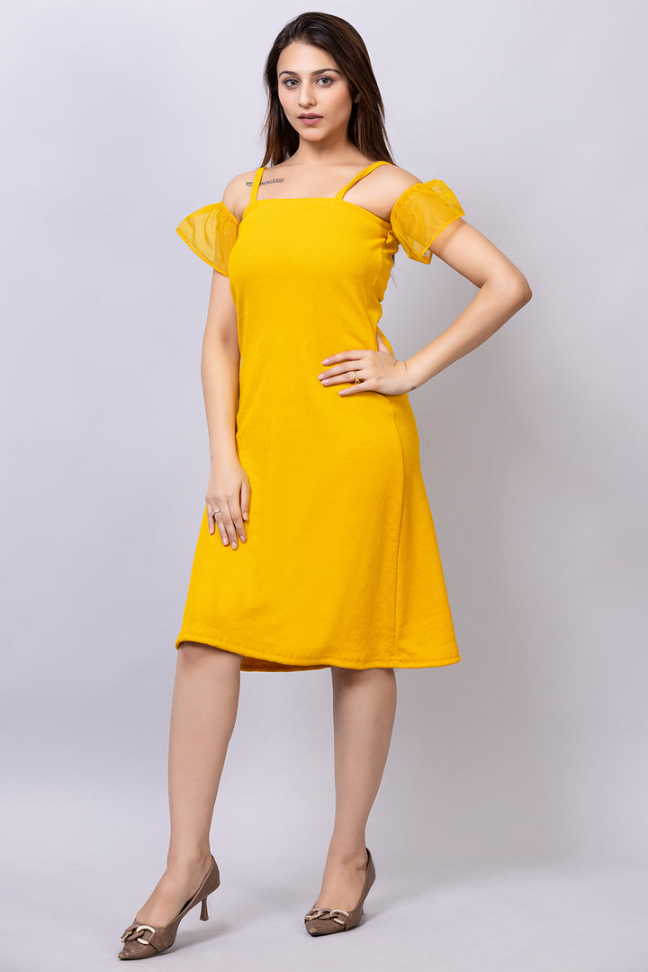 Ribbed umbrella dress#color_mellowyellow
