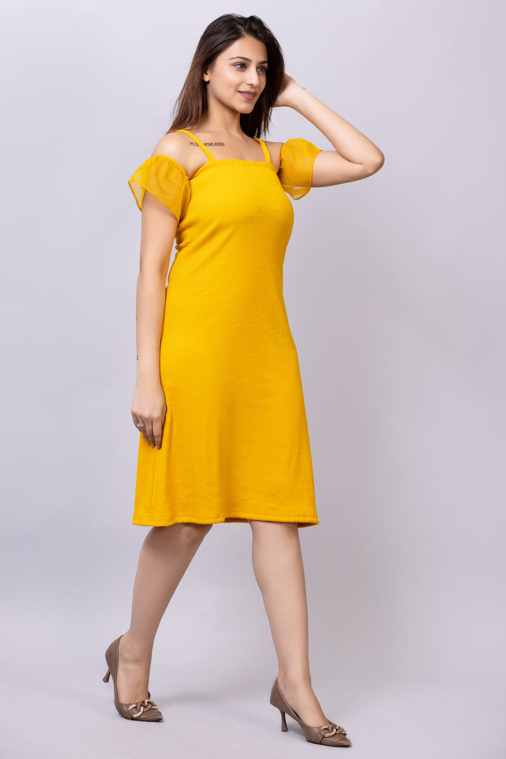 Ribbed umbrella dress#color_mellowyellow