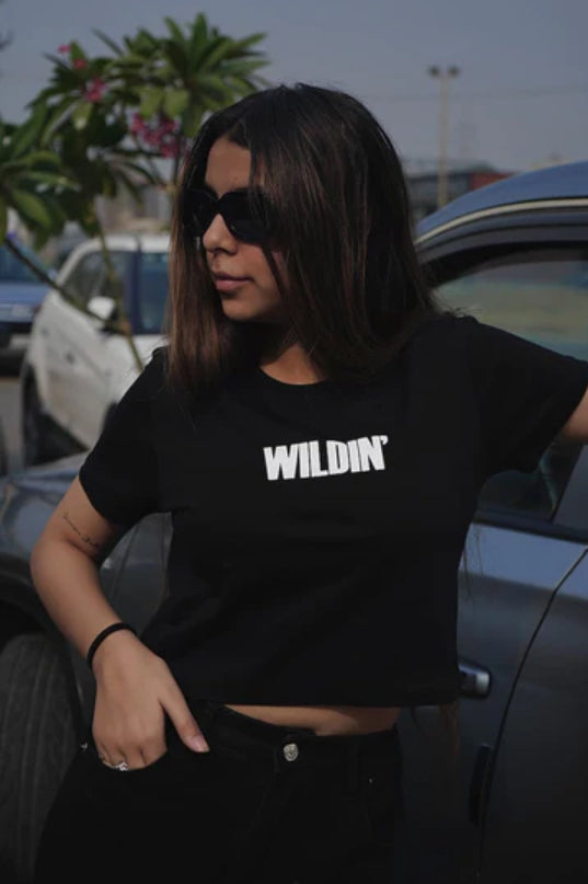 WILDIN' Crop Tee