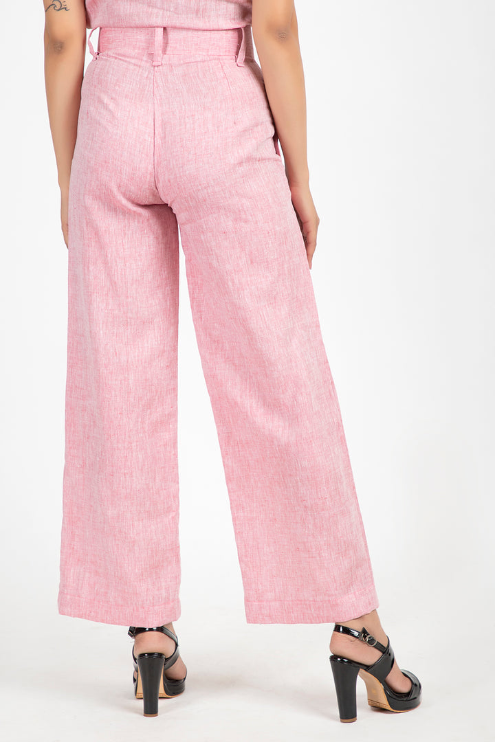 linen parallel trouser#color_blushpink