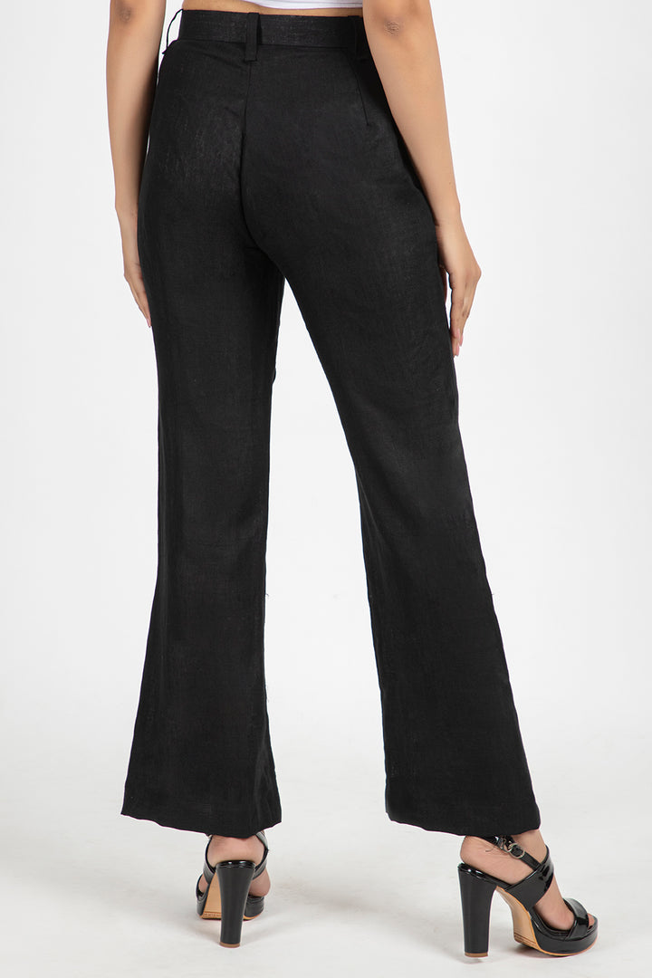 linen bell trouser#color_spaceblack