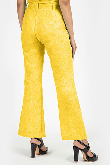 linen bell trouser#color_mellowyellow